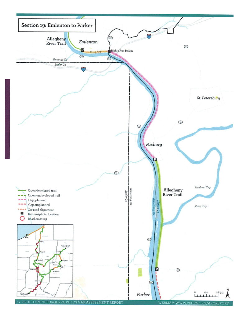 Map frpm Emlenton to Foxborg